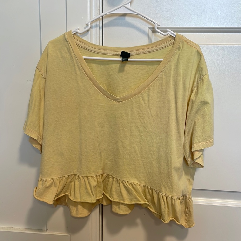 Womens crop light yellow color!